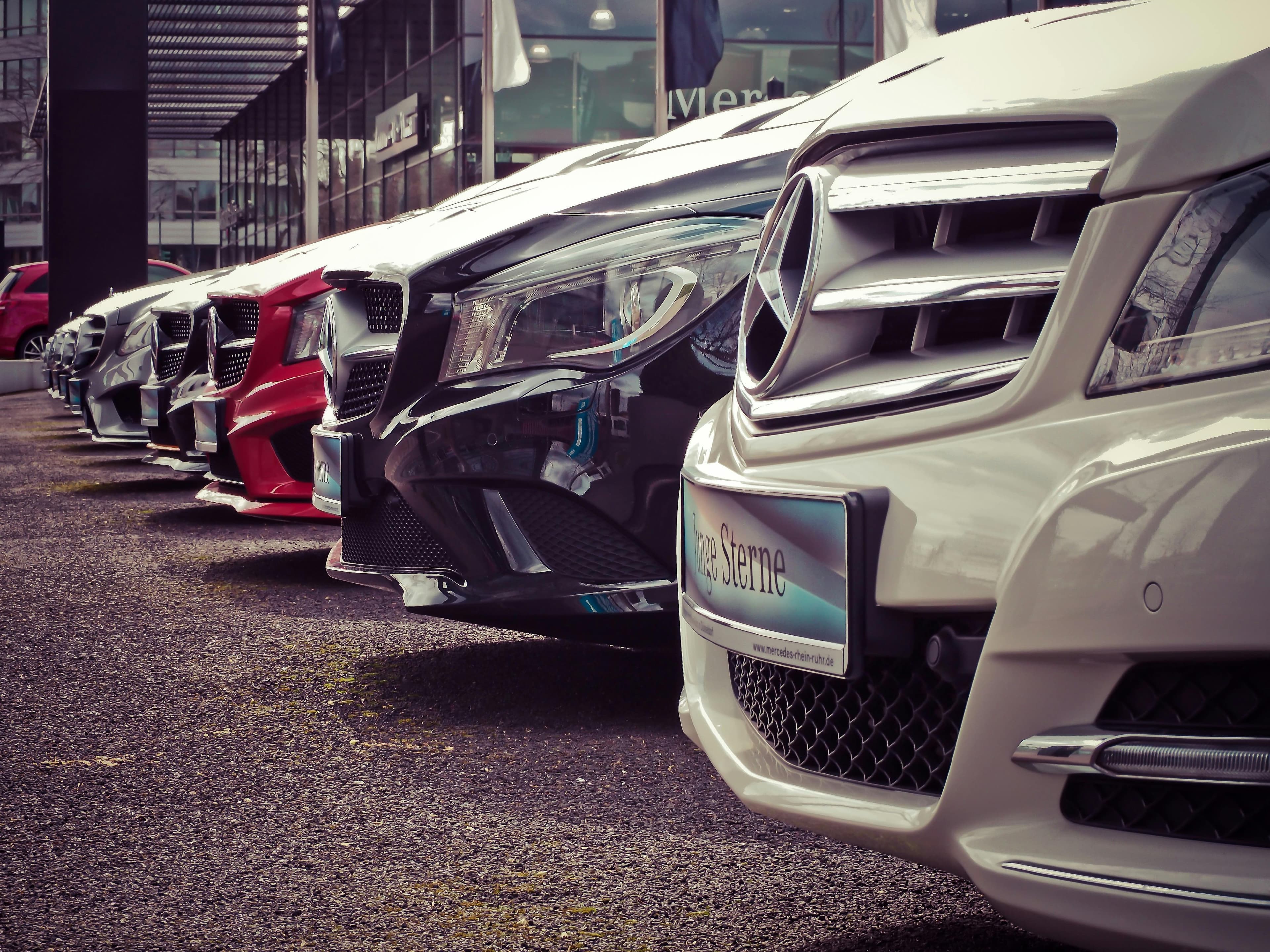 Fleet of luxury vehicles